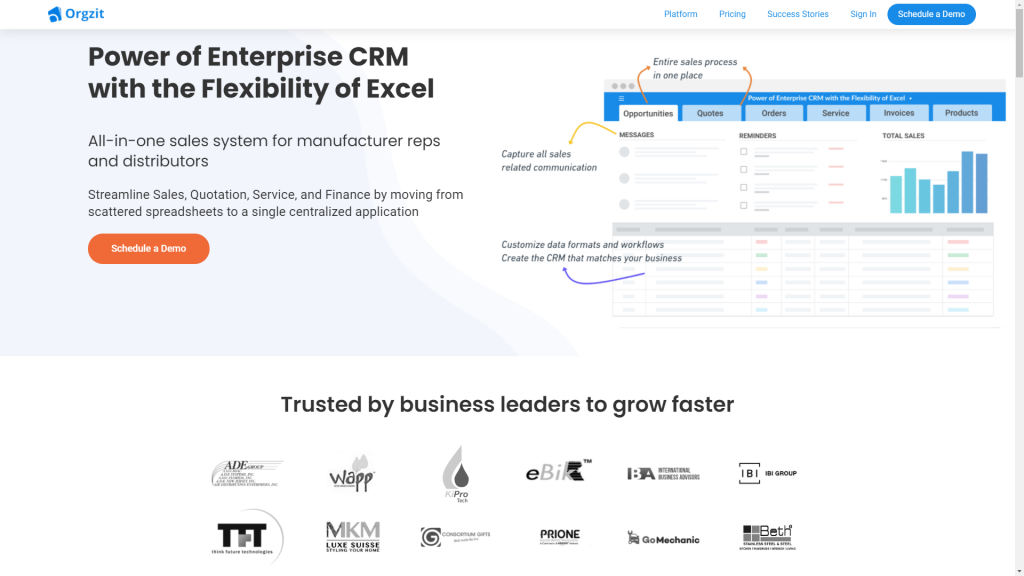 Orgzit.com - Power of Enterprise CRM with Flexibility of Excel