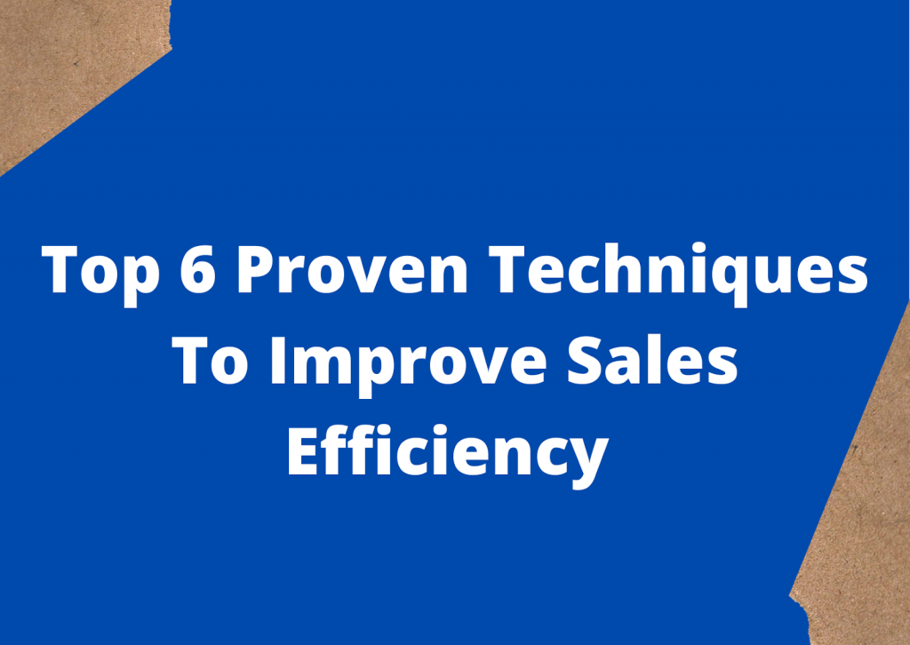 Top 6 Proven Techniques To Improve Sales Efficiency